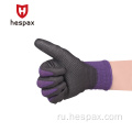 HESPAX сенсорный экран микрофонах против скольжения нитриловой пунктирной перчатки